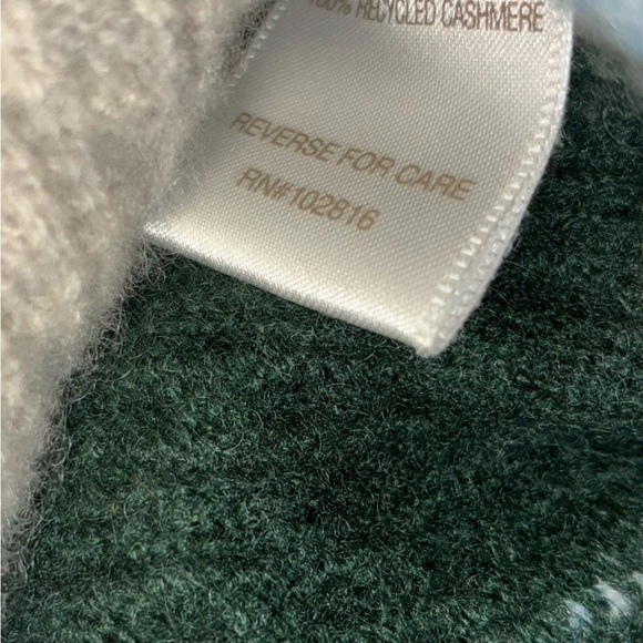 Garnet Hill 100% Recycled Cashmere Patchwork Sweater Small - Picture 5 of 7